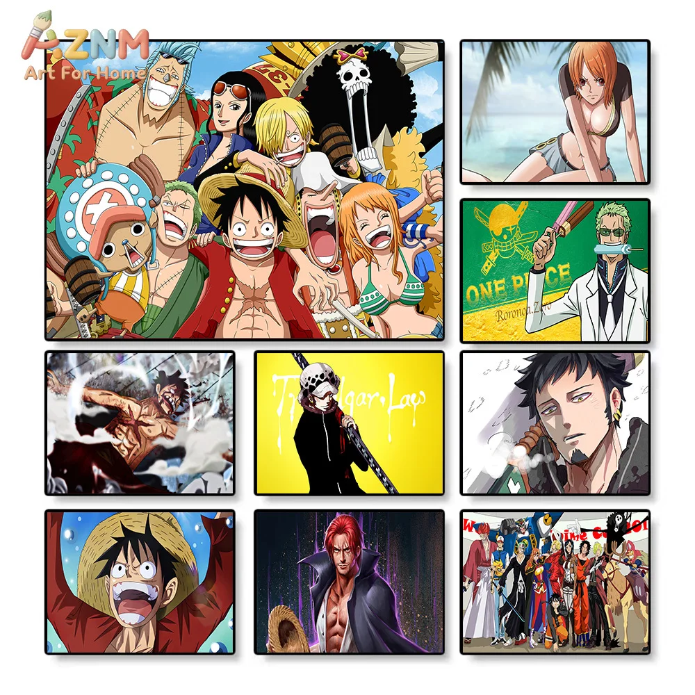 One Piece Straw Hat - AZNM One Piece Anime Canvas Wall