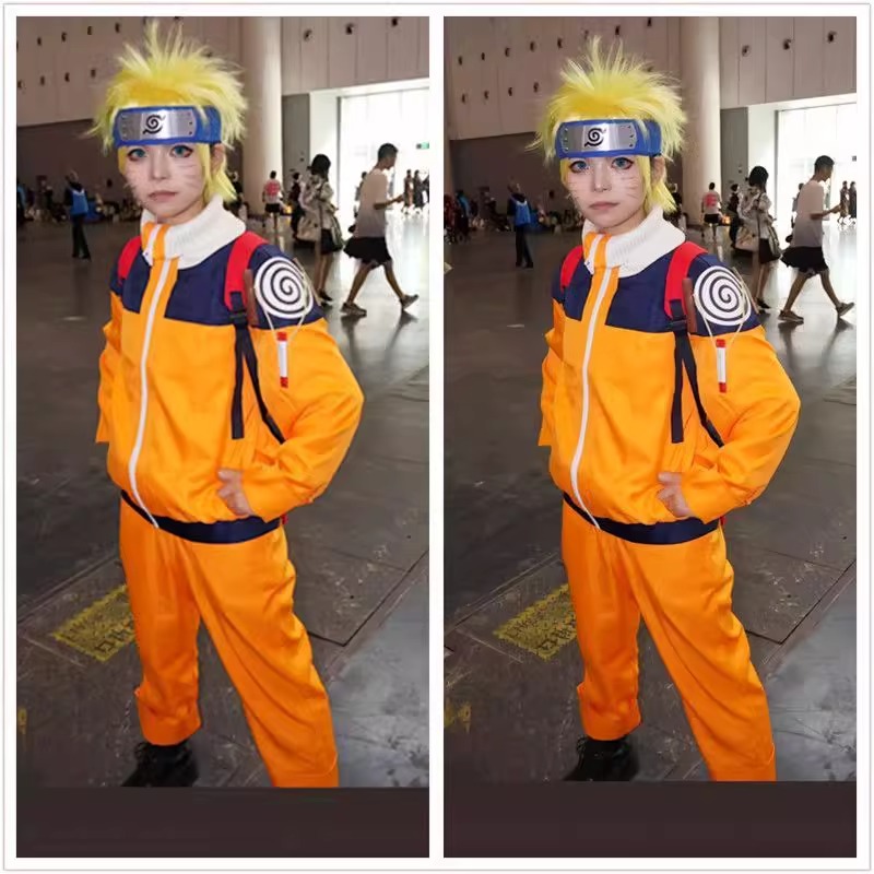 Anime Cosplay Naruto - Uzumaki Cosplay Costume Orange Clothes with