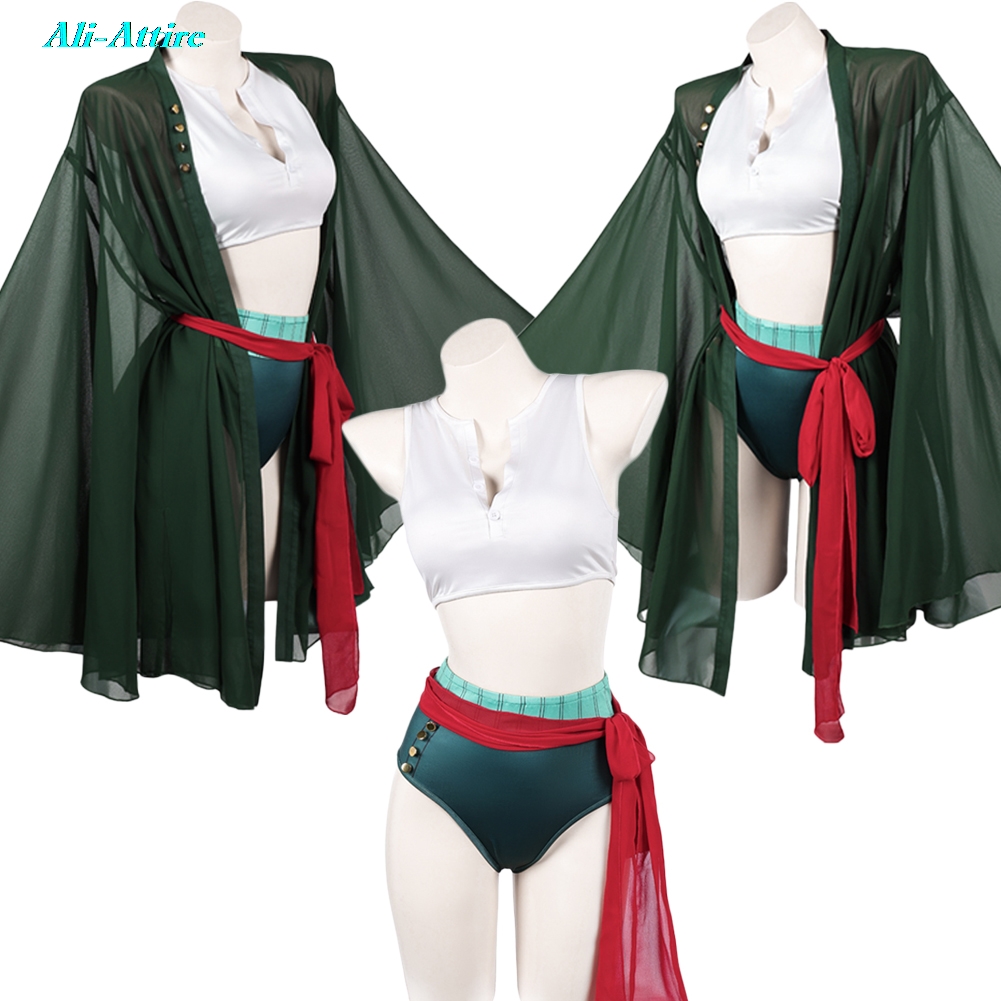 Cosplay Anime Zoro - Anime Pirate Roronoa Cosplay Zoro Cloak