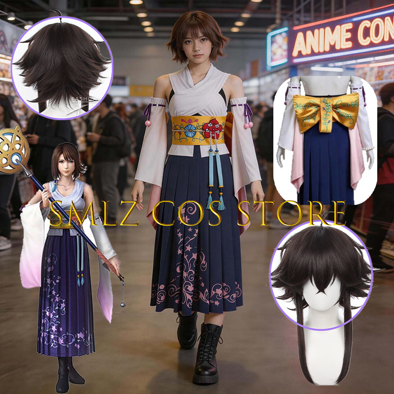 Anime Cosplay Clothes - Smlz FFX Yuna Cosplay Anime FF10