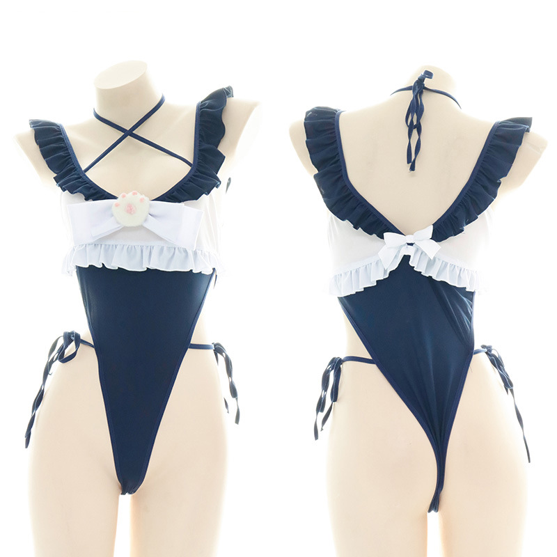 Anime Cosplay Bikini - Cute Ruffled Edge One Piece Swimsuit