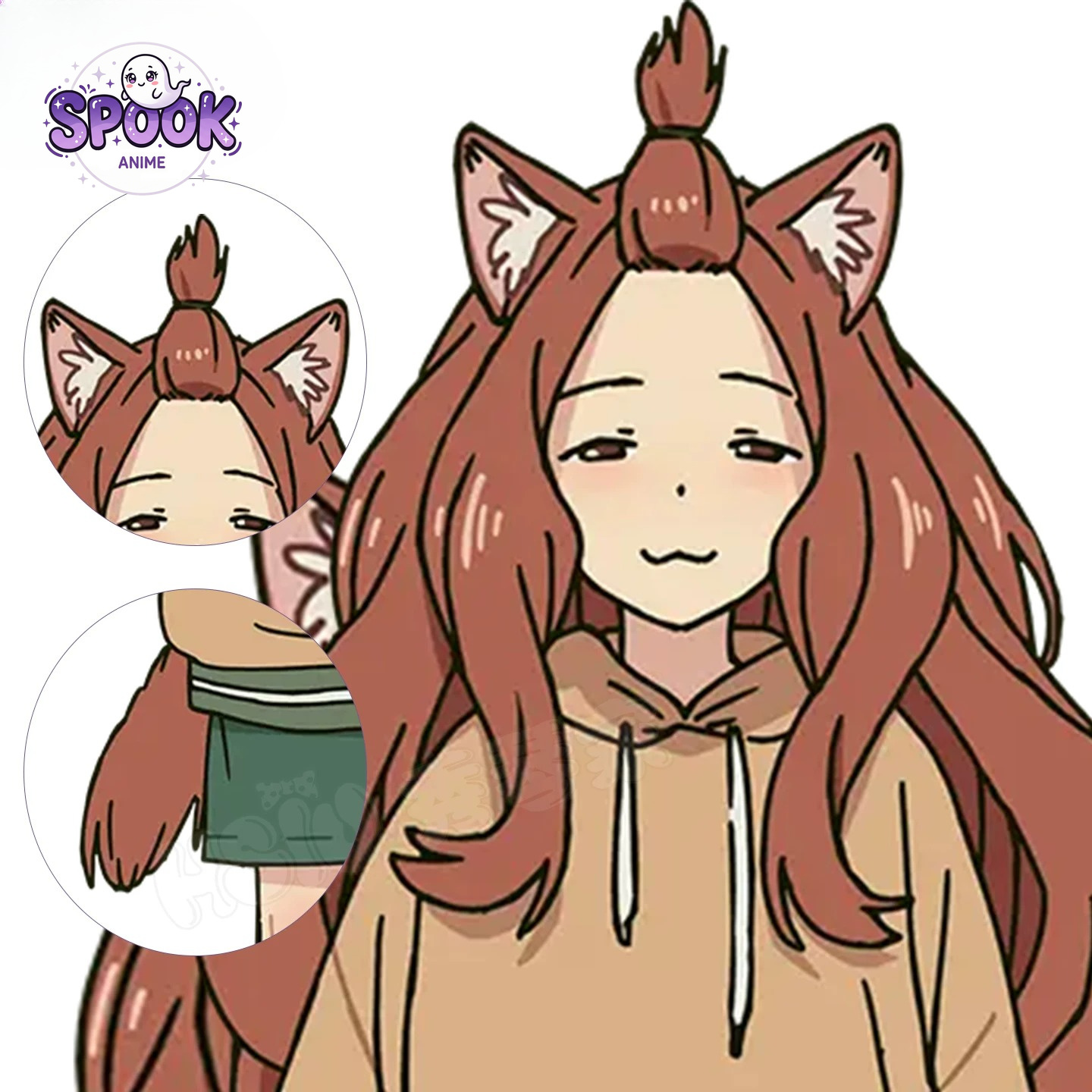 Anime Cosplay Cat - Brown Long Wig Masuko Yaku Neko