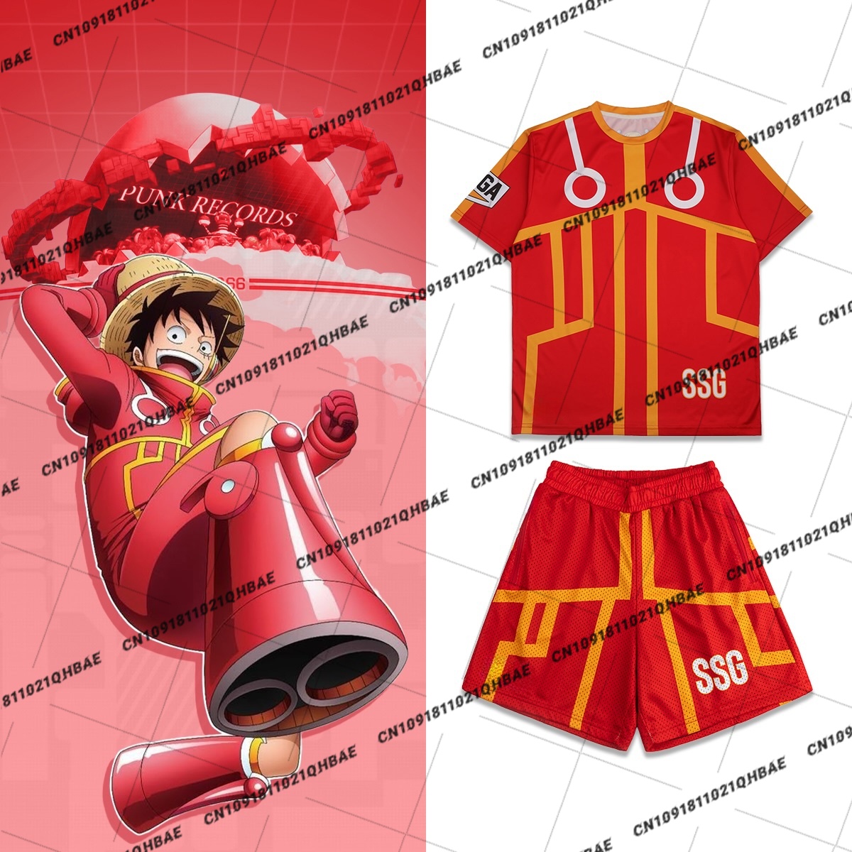 Costume Anime Cosplay - New Egghead Island Monkey D. Luffy