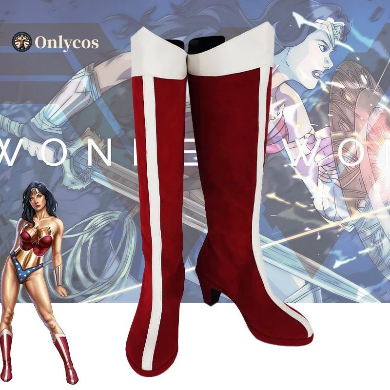 Cosplay Anime Shoes - Wonder Cosplay Woman Shoes Halloween Party