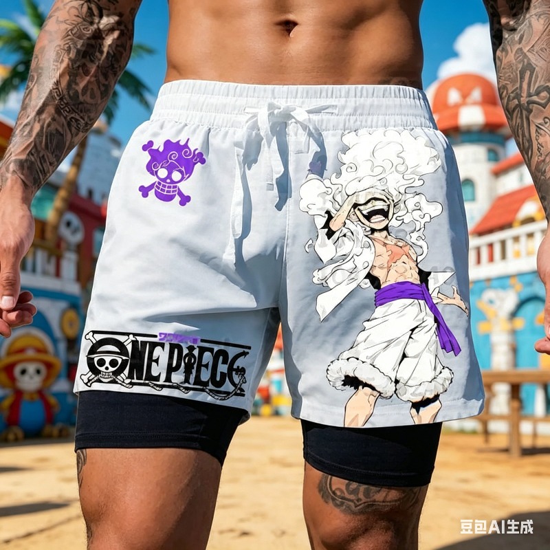 One Piece Straw Hat - One Piece Anime White Double Layer