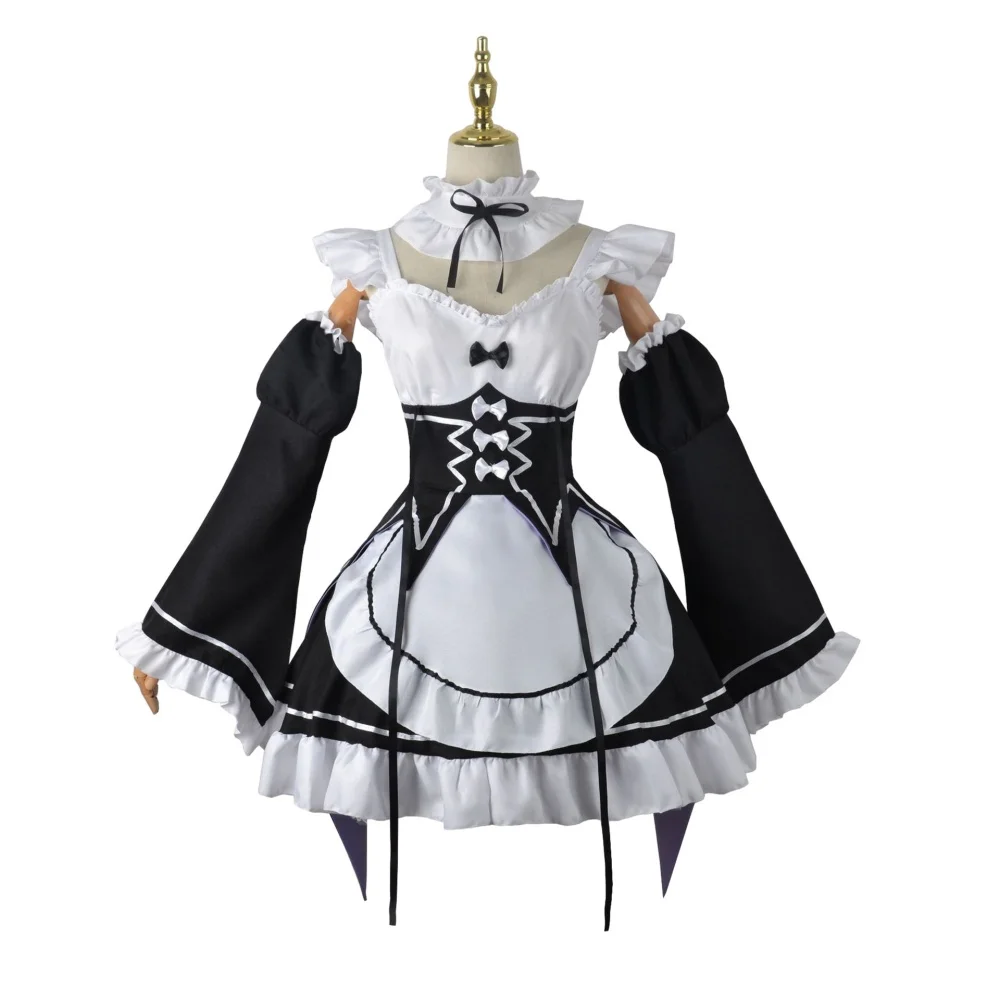 Anime Cosplay Re Zero - Anime Ram Rem Maid Cosplay Re