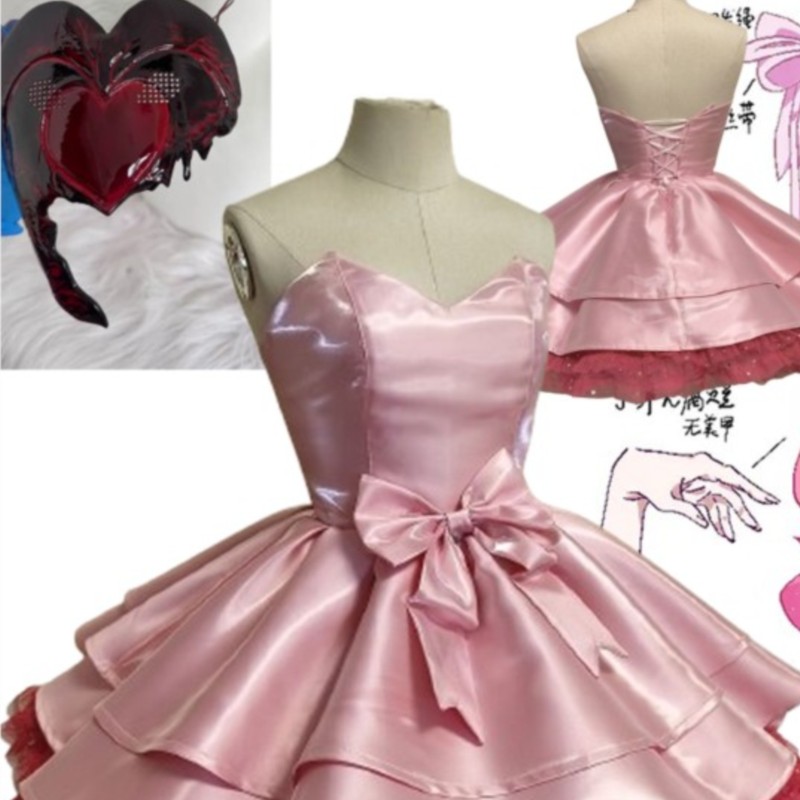 Anime Zombie Cosplay - Mizi Zombiestage Cosplay Mask Wig Pink