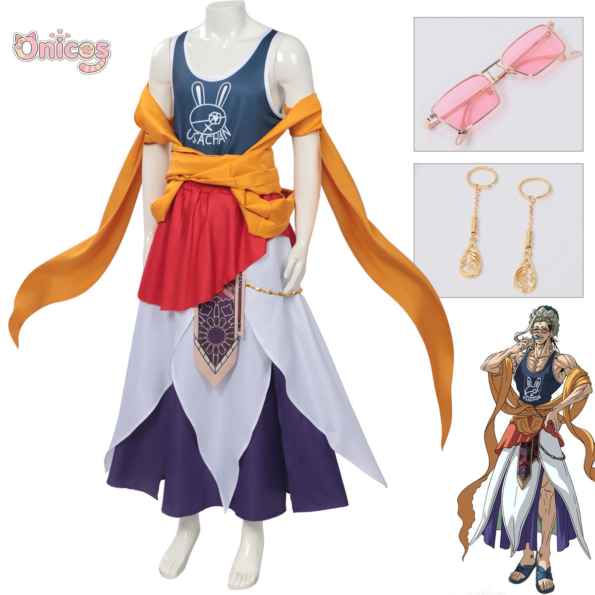 Record of Ragnarok Buddha Cosp - Anime Cosplay Clothes ulasan dan harga