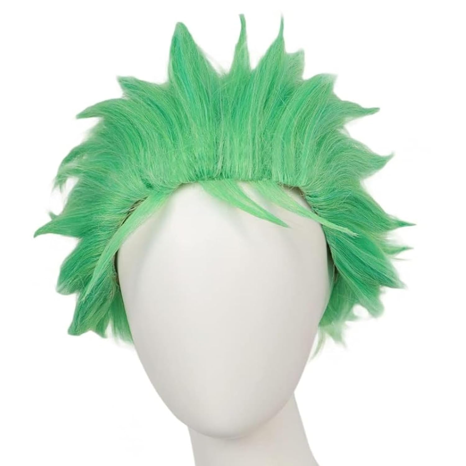 Short Green Wigs for Men Light - Cosplay Anime Zoro ulasan dan harga