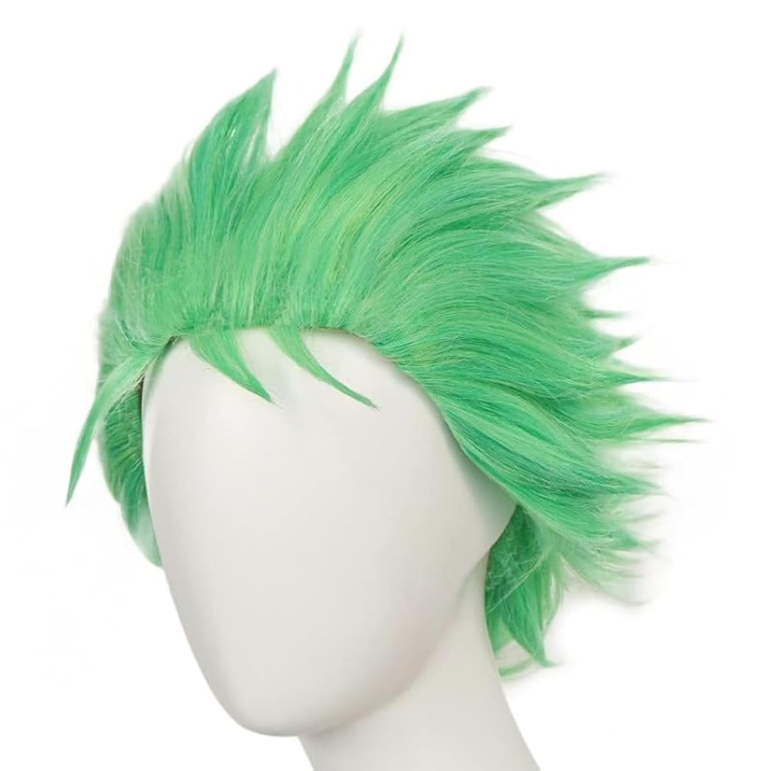 Short Green Wigs for Men Light - Cosplay Anime Zoro ulasan dan harga