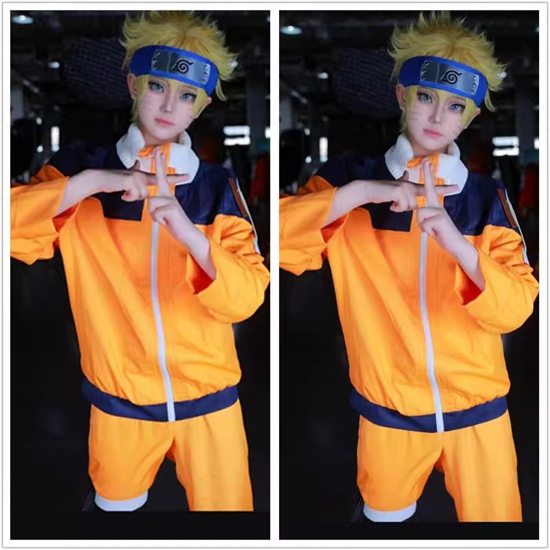 Uzumaki Cosplay Costume Orange - Anime Cosplay Naruto ulasan dan harga
