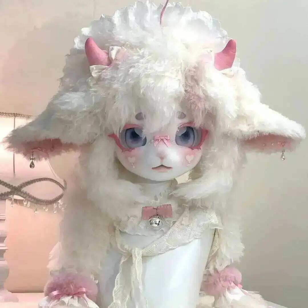 Handmade Kig Fursuit Head Cute - Anime Cosplay Lolita ulasan dan harga