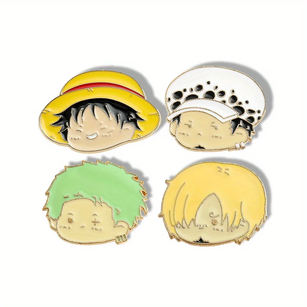 4 Pcs Anime Character Brooch S - Cosplay Anime Zoro ulasan dan harga