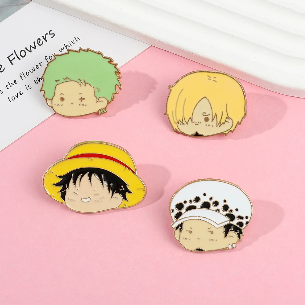 4 Pcs Anime Character Brooch S - Cosplay Anime Zoro ulasan dan harga