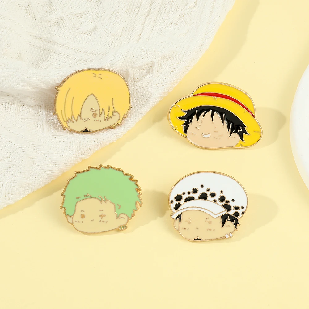4 Pcs Anime Character Brooch S - Cosplay Anime Zoro ulasan dan harga