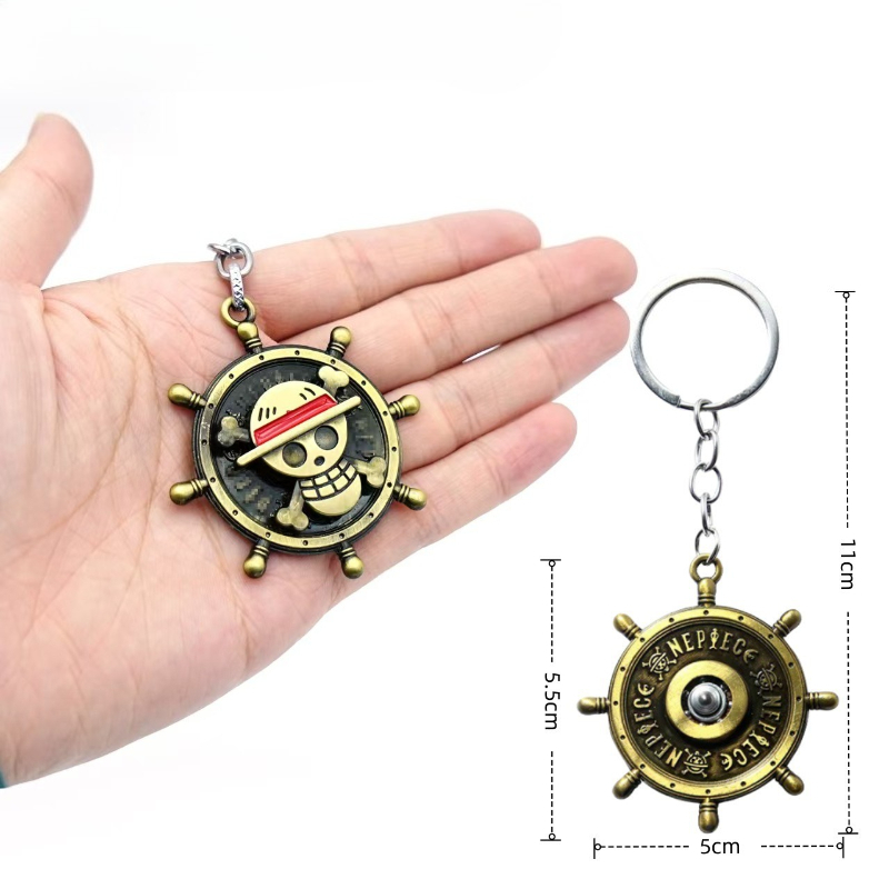Rotating keychain, Luffy's Str - One Piece Straw Hat ulasan dan harga
