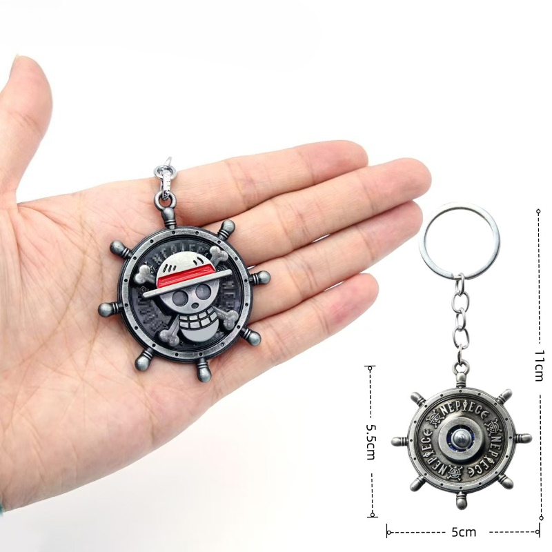 Rotating keychain, Luffy's Str - One Piece Straw Hat ulasan dan harga