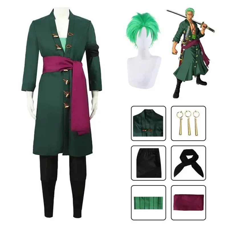 Anime Roronoa Cosplay Costume  - Cosplay Anime Zoro ulasan dan harga