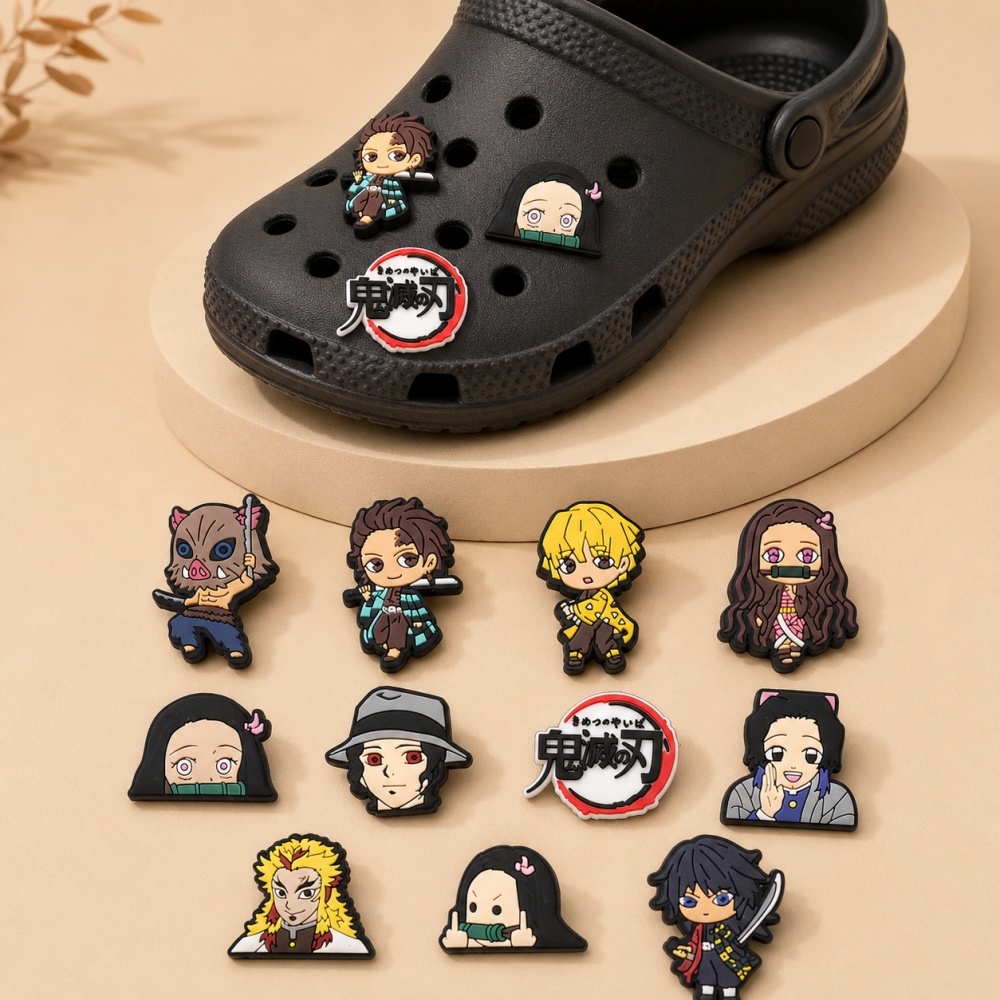Anime Clog Button Pins Demon S - Anime Cosplay Naruto ulasan dan harga
