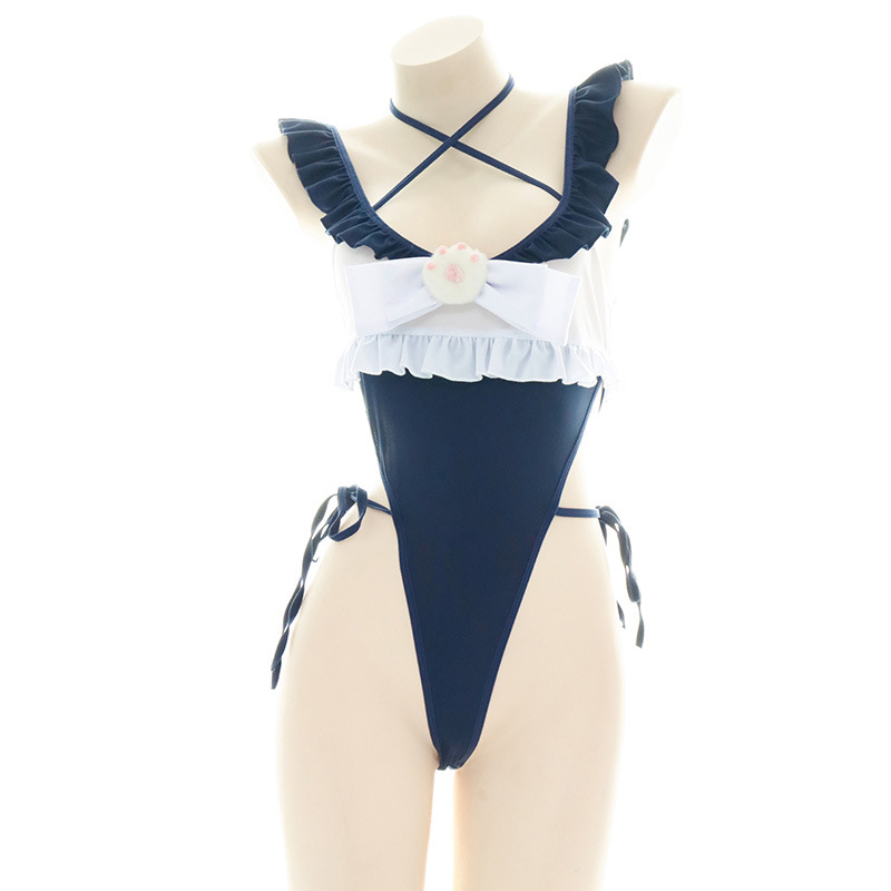 Cute Ruffled Edge One Piece Sw - Anime Cosplay Bikini ulasan dan harga