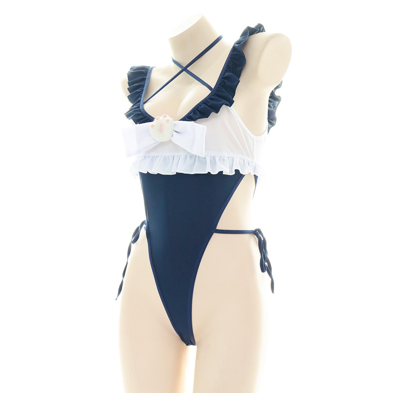 Cute Ruffled Edge One Piece Sw - Anime Cosplay Bikini ulasan dan harga