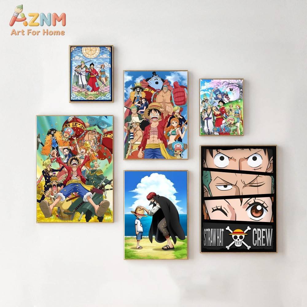 AZNM One Piece Unframed Canvas - One Piece Straw Hat ulasan dan harga