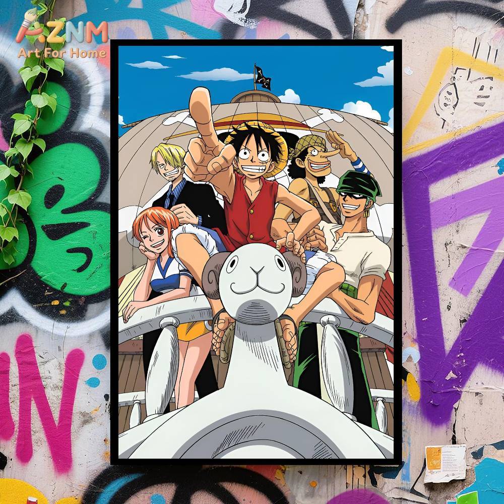 AZNM One Piece Unframed Canvas - One Piece Straw Hat ulasan dan harga