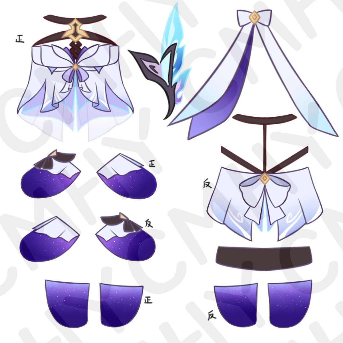 Game Genshin Impact Skirk Cat  - Anime Cosplay Clothes ulasan dan harga