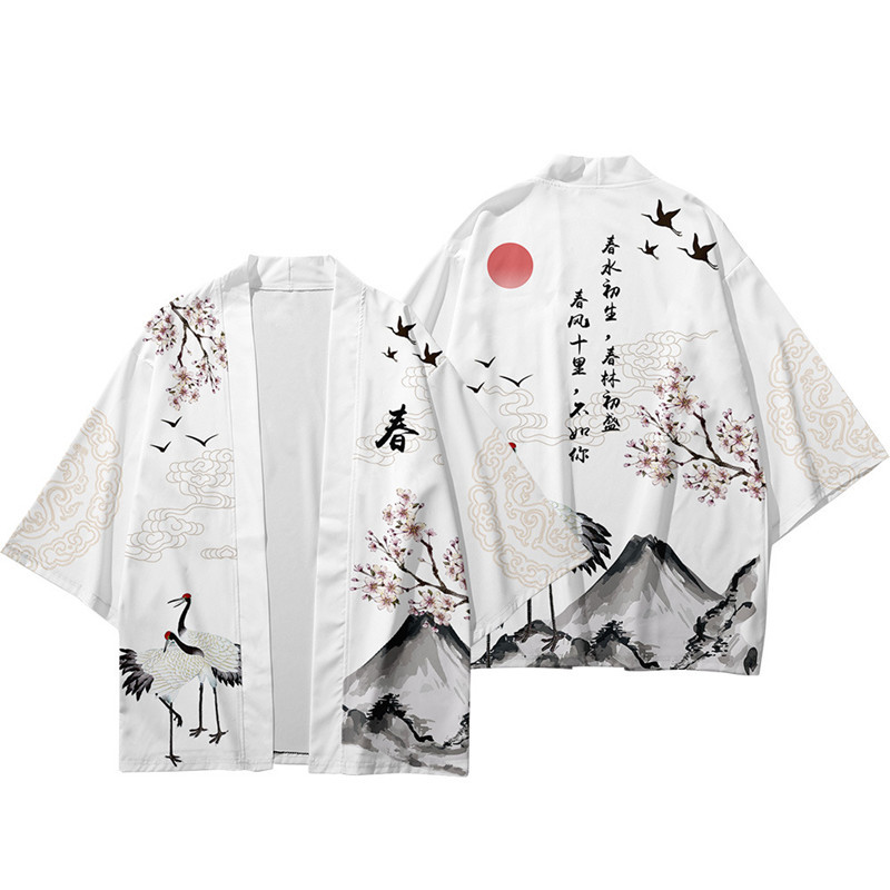 Samurai Crane Cardigan Flower  - Demon Slayer Haori ulasan dan harga