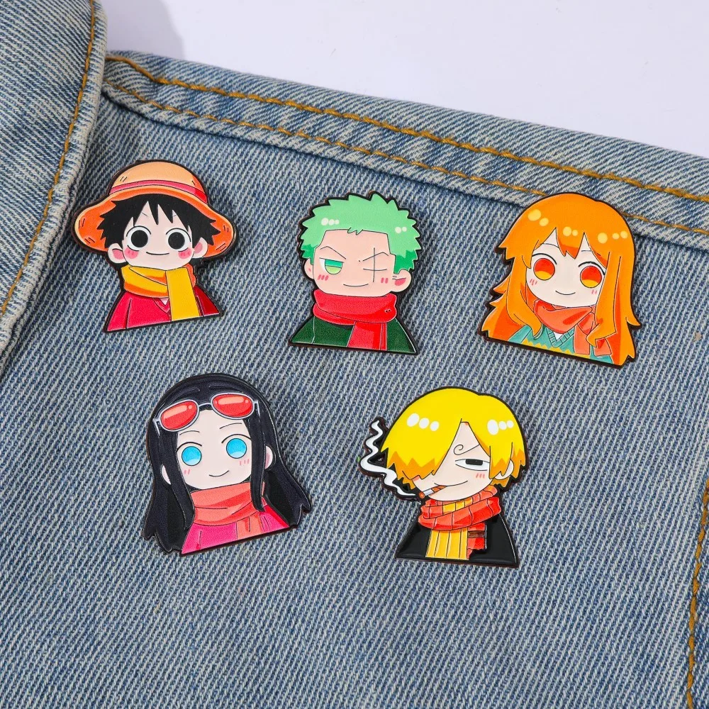 5 Pcs Cute Anime Cartoon Brooc - Cosplay Anime Zoro ulasan dan harga