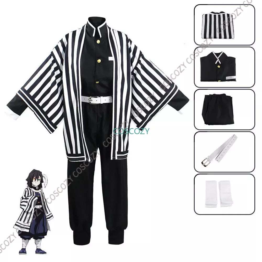 Purple/Black Iguro Obanai Cosp - Demon Slayer Haori ulasan dan harga