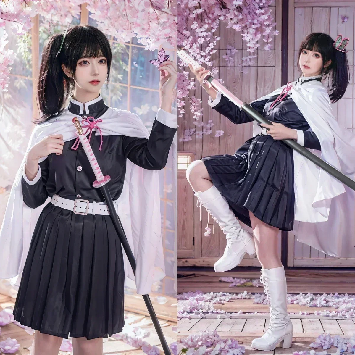 Tsuyuri Kanao Cosplay Kostuum  - Demon Slayer Haori ulasan dan harga
