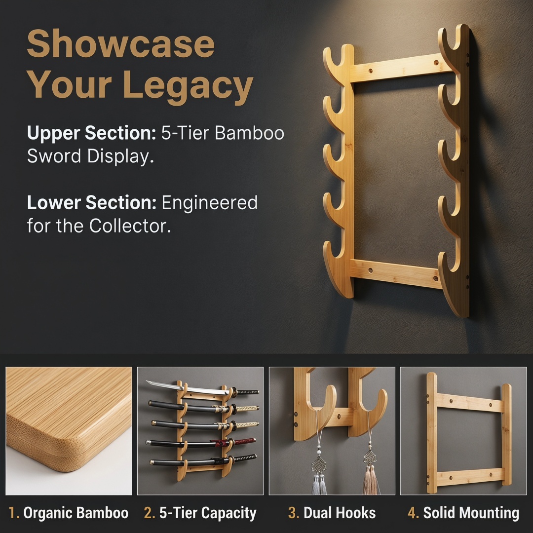 8-Layers Wall Sword Storage Sh - Anime Cosplay Real ulasan dan harga