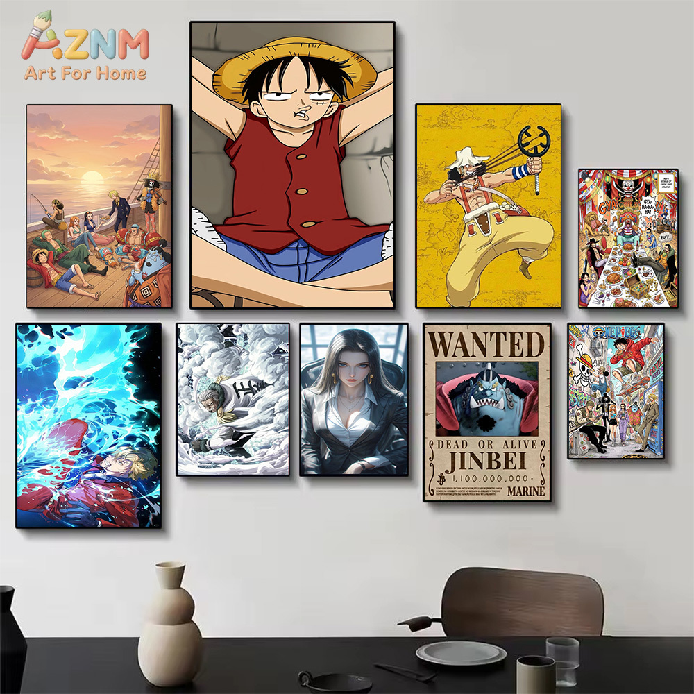 AZNM One Piece Anime Canvas Wa - One Piece Straw Hat ulasan dan harga